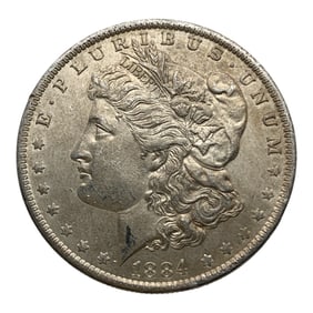 1884 O Morgan Silver Dollar
