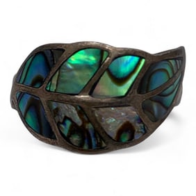 Sterling Silver And Abalone Ring