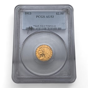 1913 $2 1/2 Indian Head Gold Coin