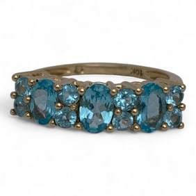 10k Gold And Blue Tourmaline Ring