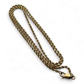 14k Yellow Gold Rope Twist Chain Necklace