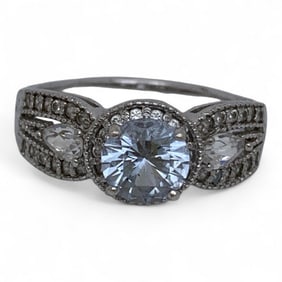 Sterling Silver And Cubic Zirconia Ring