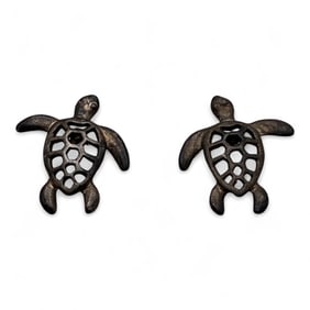 Pair Of 980 Silver Turtle Earrings