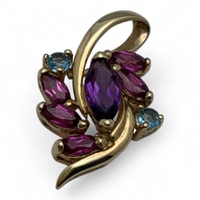 10k Gold & Amethyst Pendant