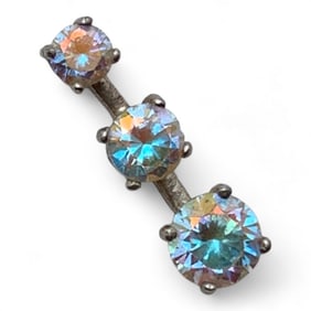 Sterling Silver Pendant With Stones