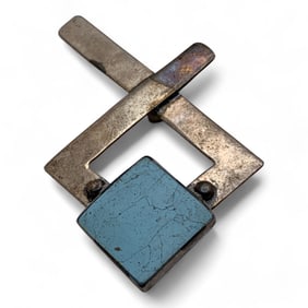 Sterling Silver & Blue Stone Pendant