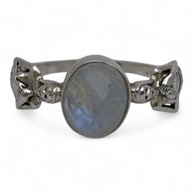 Sterling Silver & White Quartz Ring