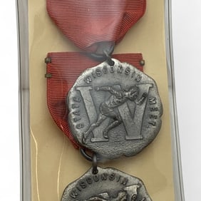 2 1922-23 Sterling Wisconsin 220 Yd Dash Medals