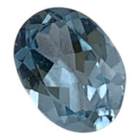 Faceted Blue Topaz Gemstone