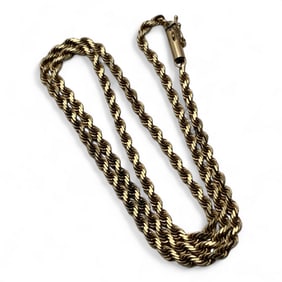 14k Yellow Gold Rope Twist Necklace