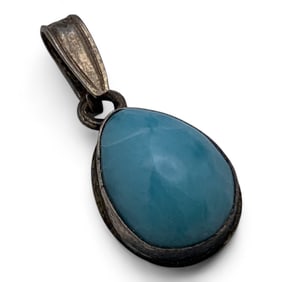 Sterling Silver & Larimar Pendant