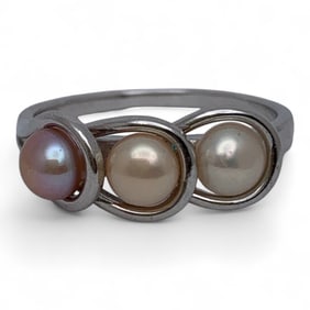 Sterling Silver & Pearl Ring