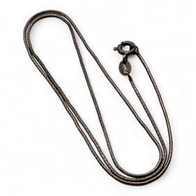 Italy Sterling Silver Liquid Silver Necklace