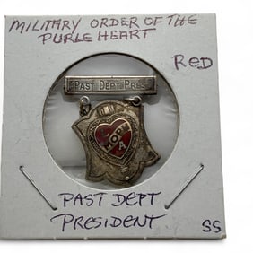 Sterling Military Order Of The Purple Heart Pin