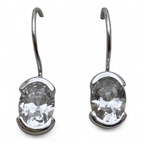 Sterling Silver And Cubic Zirconia Earrings