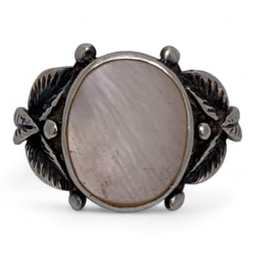 Sterling Silver & Mother Of Pearl Ring
