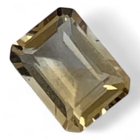 Faceted Orange Quartz Gemstone