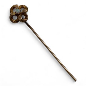 10k Gold And Opal Stick Pin
