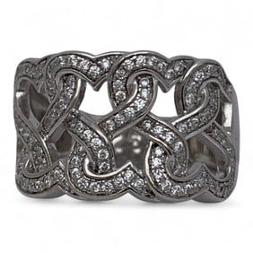 Sterling Silver Ring With Clear Stones