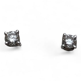 Platinum And Diamond Stud Earrings