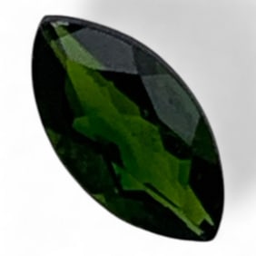 Faceted Green Quartz Gemstone