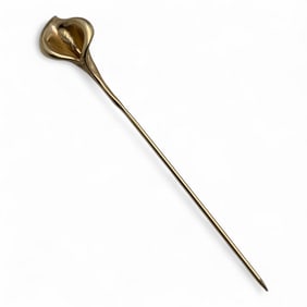 14k Gold Calla Lily Stick Pin