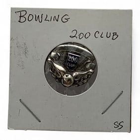 Sterling Bowling 200 Club Pin