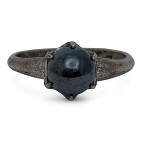 Sterling Silver & Hematite Ring