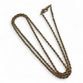 14k Yellow Gold Rope Chain Necklace