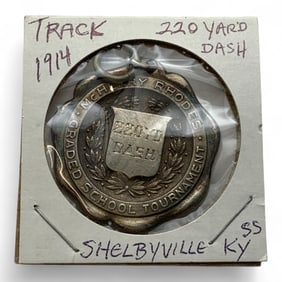 1914 Silver 220yd Dash Pendant