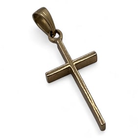 14k Yellow Gold Cross Pendant