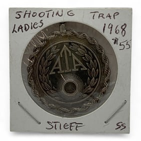 Sterling Silver Ladies Shooting Trap Medallion