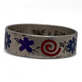 Sterling Silver Enameled Ring