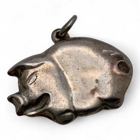 Silver Pig Pendant