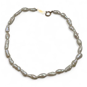 Pearl Beaded Bracelet With 14k Gold Clasp