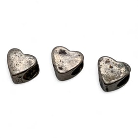 3 Sterling Silver Heart Charms