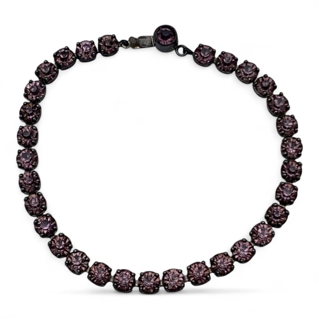 Sterling Silver & Purple Stone Bracelet (1 of 3)