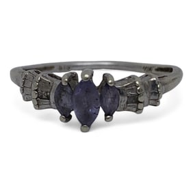 10k White Gold & Purple Tourmaline Ring