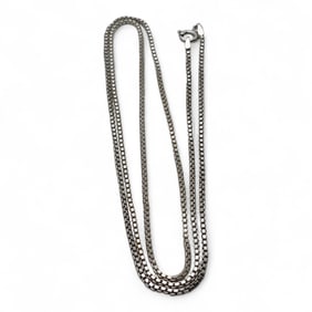 Silver Box Chain Necklace