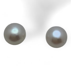 Pair Of Sterling Silver And Pearl Earrings