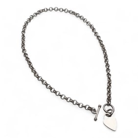 Sterling Silver Necklace With Heart Charm