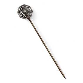 14k Gold And Diamond Stick Pin