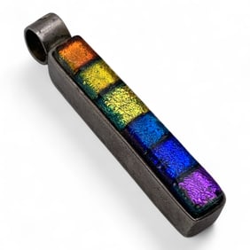 Sterling Silver Art Glass Pendant