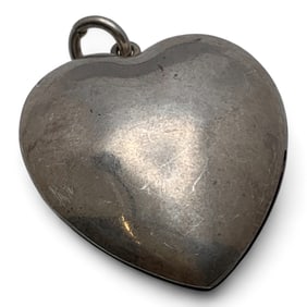 Silver Heart Bell Pendant