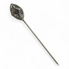 14k Gold And Garnet Stick Pin