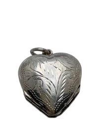 Sterling Silver 4 Fold Heart Locket Pendant