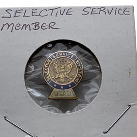 Sterling Selective Service Member Pin