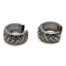 Pair Of 14k White Gold Hoop Earrings