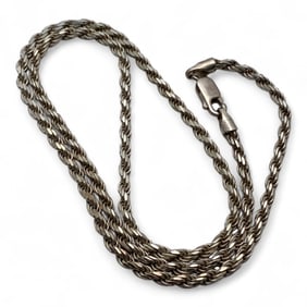 Sterling Silver Rope Twist Necklace