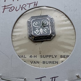 Sterling Silver 4- H Fourth Pin